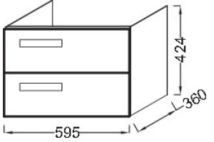 Тумба под раковину Jacob Delafon Rythmik 36 см (EB1300-G1C) - 2