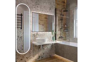 Мебель для ванной DIWO Элиста 100 белый мрамор, с раковиной Moduo 40 RING - 2