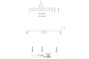 Душевой лоток Esbano Combi 70 черный матовый - 2