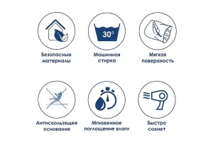 Коврик для ванной комнаты WasserKraft Lopau 90х60 коричневый - 2