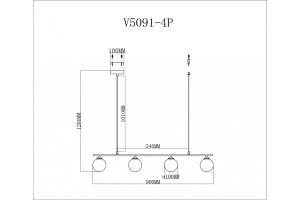 Светильник на штанге Moderli Lingdal V5091-4P - 2