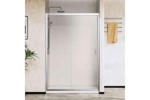 Душевая дверь в нишу Vincea City 100х195 профиль хром стекло прозрачное 