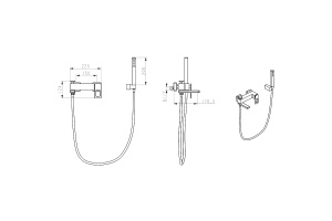 Смеситель для ванны Boheme Q хром - красный - 2