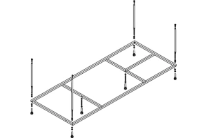 Металлический каркас для акриловой ванны (PLANE-190-90-MF-R)