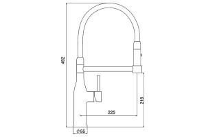 Смеситель для кухни Gappo сатин серый - 3