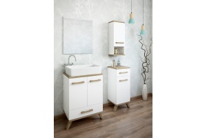 Тумба Sanflor Ингрид 30 швейцарский вяз, белая - 2