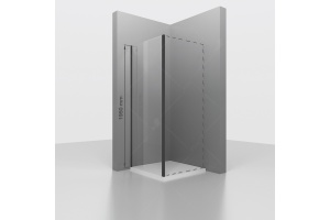 Боковая панель 110*195 RGW Z-050-2-B Чёрный/Прозрачное/6 мм