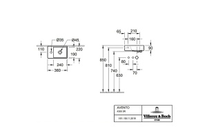 Подвесная раковина Villeroy&Boch Avento 36х22 белая - 2