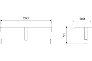 Держатель туалетной бумаги Timo Selene 10045/00 двойной, с полкой для телефона - 2