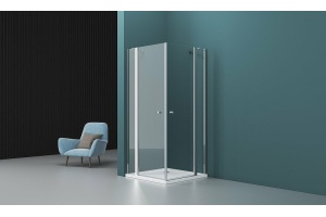 Душевой уголок BelBagno Etna 90х90 профиль хром стекло прозрачное - 2