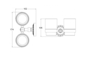 Стакан Zorg Antic AZR 04 BR двойной - 2