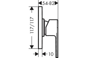 Смеситель Hansgrohe Vernis Shape 71658000 для душа, хром - 3