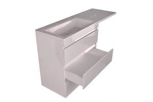 Тумба под раковину Style Line Даллас 150 Люкс Plus, белый (СС-00002305) - 3