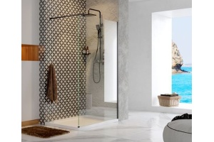 Душевая перегородка Wasserkraft Abens 20W40 120 см, профиль черный