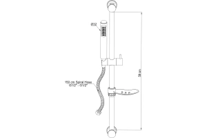 Душевой гарнитур GPD черный матовый - 2
