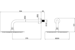 Верхний душ Allen Brau Priority сталь матовый - 2