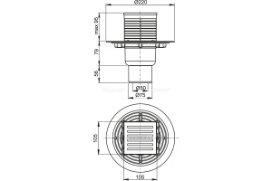 Душевой трап AlcaPlast  (APV203) - 2