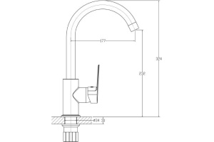 Смеситель Agger Splendid  A0900100 для кухонной мойки - 3