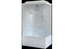 Душевая кабина Royal Bath 120х80 левая белая стекло матовое с гидромассажем