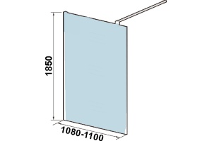Душевая перегородка Weltwasser WW400 110G-1 110х185 хром (10000002940) - 3