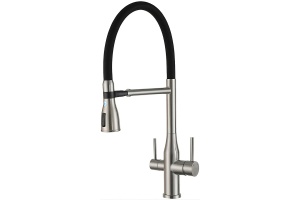 Смеситель для кухни Gappo сатин с черным