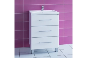 Тумба под раковину напольная Санта Омега 60 белый - 3