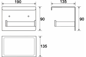Держатель туалетной бумаги Boheme New Venturo 10311-G с полкой для телефона - 2