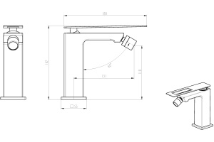 Смеситель Boheme Q 146-CRR для биде - 2