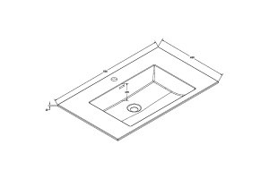 Накладная раковина Vincea 80 белая - 2