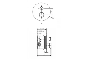 Смеситель для душа встраиваемый Excellent Pi хром - 2