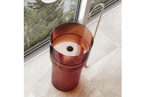 Раковина напольная ABBER Kristall 45 коричневый (AT2701Opal)