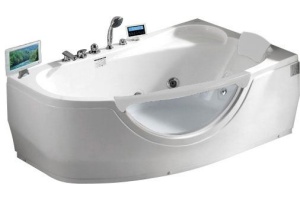 Акриловая ванна Gemy 161х96 с гидромассажем (G9046 O R)