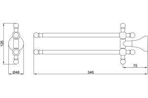 Полотенцедержатель Veragio Gialetta VR.GIL-6424.BR бронза - 3