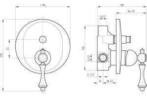Смеситель Migliore Bomond ML.BMD-9772 Do С ВНУТРЕННЕЙ ЧАСТЬЮ - 3