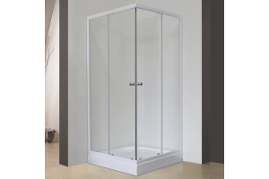 Душевой уголок Royal Bath HPD 80х80 профиль белый стекло прозрачное