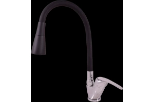 Смеситель для кухни Rav Slezak Sazava с гибким изливом хром - черный