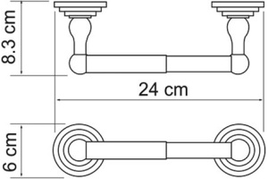 Держатель туалетной бумаги Wasserkraft Ammer K-7022 - 3