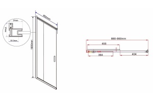 Душевой уголок Vincea Garda 120х90 хром стекло рифленое - 3