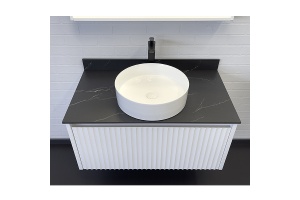 Тумба с раковиной Comforty Марсель 90 белая матовая - 2