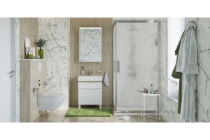 Душевой уголок STWORKI Дублин DE019SC100100200 100x100 см профиль хром глянец, стекло матовое - 3