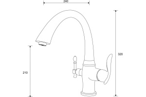 Смеситель Zorg Sanitary ZR 340 YF BR для кухонной мойки - 2