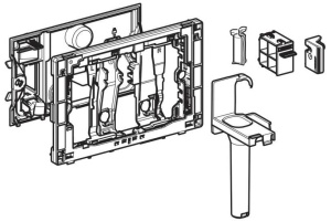 115.062.BZ.1 Вставной блок для Geberit DuoFresh Stick, для смывных бачков скрытого монтажа Sigma 12 см: Антрацит - 2