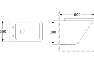 Унитаз подвесной Ceramica Nova Mono CN1902 с микролифтом, безободковый - 2