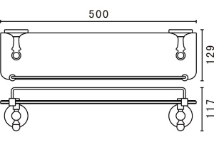 Полка Art&max ANTIC CRYSTAL (AM-E-2682SJ-Do) - 3