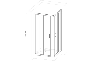 Душевой уголок Royal Bath 100х100 хром стекло матовое - 2