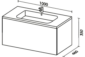 Тумба под раковину Sanvit Кубэ-1 100 белый глянец - 3