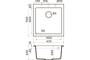 Мойка кухонная Omoikiri Bosen бежевый (4993588) - 3