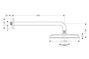 Верхний душ Hansgrohe Raindance Classic AIR 27424000 - 3