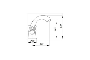 Смеситель для раковины Magliezza Bianco золото (50107-do) - 3