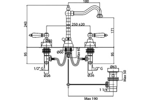 Смеситель для раковины Cezares FIRST хром (FIRST-BLS2-01-Bi) - 2